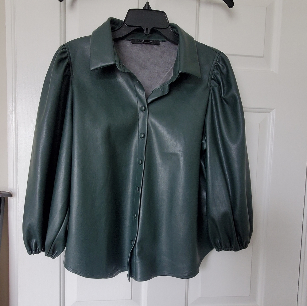 Leather shirt for women's.